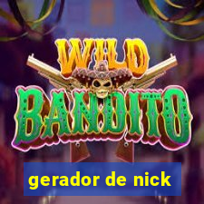 gerador de nick